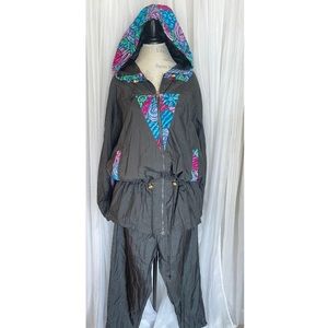 🌹SOLD🌹Vintage 1994 WESTSIDE CONNECTION Black/Multi Color Nylon Track Suit